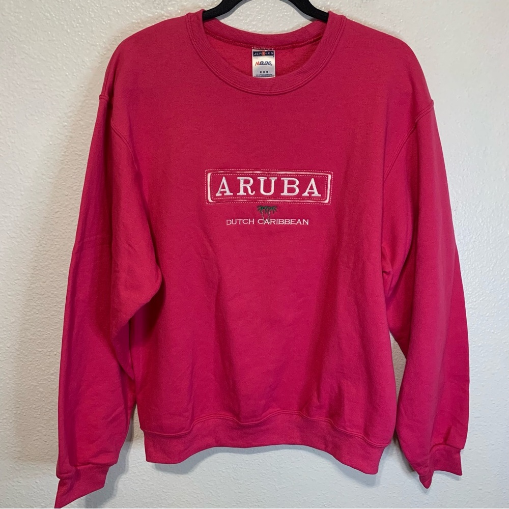 Jerzees NuBlend “Aruba, Dutch Caribbean” Graphic Sweatshirt Men’s Size Medium